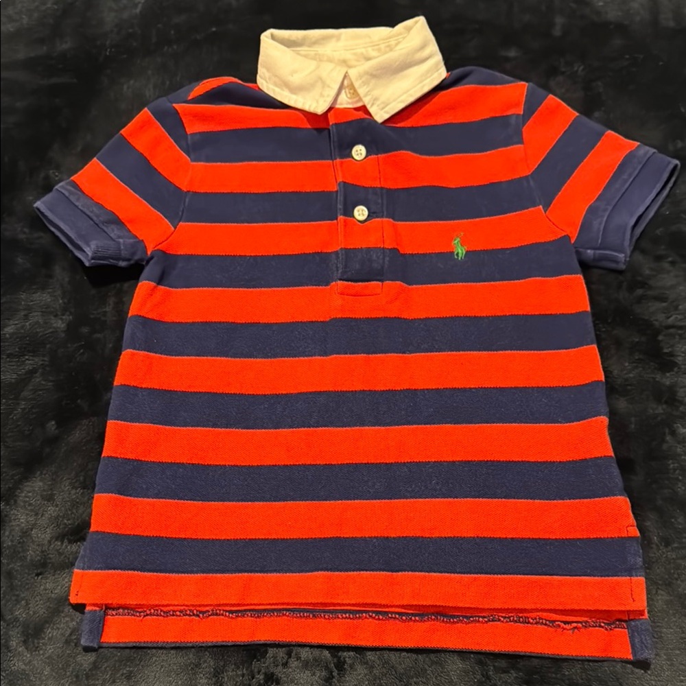 Polo by Ralph Lauren Red and Blue Striped Polo Shirt